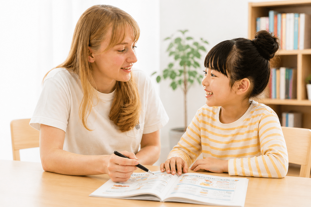 野々市の英会話教室NESで初心者から大人まで英語を学べるレッスン風景